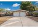 Two-car garage with a gravel driveway at 1928 9Th St, Sarasota, FL 34236