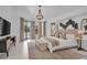 Main bedroom with king bed, large windows and pool view at 158 Allworthy St, Port Charlotte, FL 33954