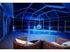 Night view of a relaxing pool area with blue lighting at 158 Allworthy St, Port Charlotte, FL 33954