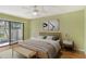 Main bedroom with light walls and sliding doors to a patio at 2517 Glebe Farm Close # H-2, Sarasota, FL 34235