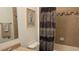 Bathroom with shower/tub combo and granite countertop at 7410 64Th E St, Palmetto, FL 34221
