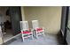 Screened porch with two white rocking chairs at 7410 64Th E St, Palmetto, FL 34221