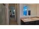 Bathroom with double vanity and walk-in shower at 7410 64Th E St, Palmetto, FL 34221