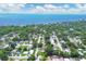 Aerial view of the neighborhood, showcasing its proximity to the water at 839 40Th St, Sarasota, FL 34234