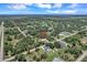 Aerial view showcasing a house's location in a residential area at 221 Evergreen St, Punta Gorda, FL 33982