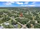 Aerial view of a single-story home nestled in a quiet neighborhood at 221 Evergreen St, Punta Gorda, FL 33982