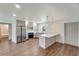 Modern kitchen with stainless steel appliances and an island at 221 Evergreen St, Punta Gorda, FL 33982