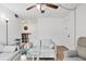 Living room with access to the kitchen and patio at 3245 Beneva Rd # 104, Sarasota, FL 34232