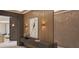 Sophisticated entryway with unique wall art and lighting at 555 Quay Cmn # 803, Sarasota, FL 34236