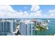 Stunning aerial view of waterfront building and city at 555 Quay Cmn # 803, Sarasota, FL 34236