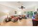 Spacious living room with sectional sofa and tile floors at 341 Cape Harbour Loop # 105, Bradenton, FL 34212