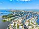 Stunning aerial view of waterfront homes nestled along scenic canals under a clear blue sky at 5111 Coral Blvd, Bradenton, FL 34210