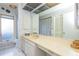Bathroom with single sink vanity and shower/tub combo at 3851 Wilshire Dr # 9, Sarasota, FL 34238