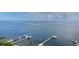 Aerial view of waterfront property with boats and docks at 2107 89Th St Nw, Bradenton, FL 34209
