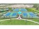 Aerial view of tennis and pickleball courts at 6231 Dry Tortugas Dr, Sarasota, FL 34241