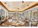 Upscale restaurant interior with elegant tables and lighting at 7335 Saint Georges Way, University Park, FL 34201