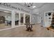 Elegant community clubhouse lobby with library and seating at 13791 Palmetto Point Ct, Port Charlotte, FL 33953