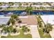 Aerial view of single-Gathering home with canal access at 1200 Via Tripoli, Punta Gorda, FL 33950