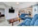 Open living room, kitchen and dining area with sectional sofa at 17724 Gawthrop Dr # 201, Bradenton, FL 34211