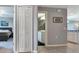 Clean bathroom with double sinks and view of bedroom at 17724 Gawthrop Dr # 201, Bradenton, FL 34211