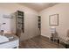 Functional office space with built-in shelving and a desk at 8269 Enclave Way # 103, Sarasota, FL 34243