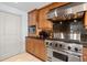 Kitchen with stainless steel appliances and wood cabinets at 24 Tidy Island Blvd # 24, Bradenton, FL 34210