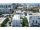 Aerial view of the Rosemary District, showcasing the property's location and surrounding buildings at 433 Central Ave, Sarasota, FL 34236