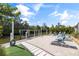 Private backyard with sandy beach and boat dock at 4108 101St W St, Bradenton, FL 34210