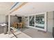 Covered patio with dining table and pool view at 4108 101St W St, Bradenton, FL 34210