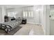 Bedroom with black and white bedding at 1611 Ballard Park Dr, Bradenton, FL 34205