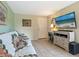 Relaxing living room with comfortable sofa and large TV at 5026 Water Oak Dr # 119, Bradenton, FL 34207