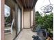 Covered patio with sliding glass doors and room for bikes at 5026 Water Oak Dr # 119, Bradenton, FL 34207