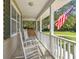 Relaxing front porch with rocking chairs and an American flag at 1914 24Th W Ave, Palmetto, FL 34221