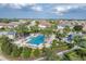 Aerial view of community pool and surrounding homes at 2508 Avolet Ct, Bradenton, FL 34211