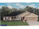 Two-story house with a two car garage and welcoming porch at 4865 Manila Ave, North Port, FL 34288