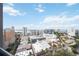 Elevated view captures the city skyline and waterways of the surrounding neighborhood at 50 Central Ave # 17Phb, Sarasota, FL 34236