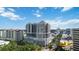 Stunning aerial view of a modern building and the city skyline at 50 Central Ave # 17Phb, Sarasota, FL 34236