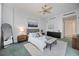 Bedroom featuring neutral tones, contemporary furnishings, and a spacious layout at 50 Central Ave # 17Phb, Sarasota, FL 34236