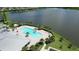Resort-style pool with surrounding patio and lush landscaping at 17006 Blue Ridge Pl, Lakewood Ranch, FL 34211