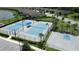 Community tennis and basketball courts with ample parking at 17006 Blue Ridge Pl, Lakewood Ranch, FL 34211