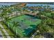 Aerial view of community tennis courts at 118 Veraza Ct, Nokomis, FL 34275