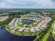 Bird's-eye view of a single-Gathering home within a community at 12444 Destin Loop, Venice, FL 34293