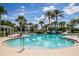 Community pool with a waterslide and palm trees at 12444 Destin Loop, Venice, FL 34293