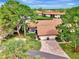 Aerial view of condo with 2-car garage at 3124 Windrush Bourne # 10, Sarasota, FL 34235