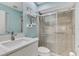Updated bathroom with a walk-in shower and modern fixtures at 3124 Windrush Bourne # 10, Sarasota, FL 34235
