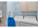 Well-organized laundry room with washer, dryer, and storage shelves for convenience at 1900 Gulf N Dr # 4, Bradenton Beach, FL 34217