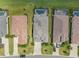 Bird's eye view of homes with tile roofs and private pools at 5713 Cheech Gln, Lakewood Ranch, FL 34211