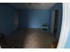 Blue bedroom with carpet, a sliding closet and toys at 6064 Shearwater Dr, Englewood, FL 34224