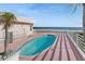 Rooftop pool with ocean view at 648 Beach Rd, Sarasota, FL 34242