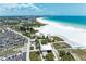 Aerial view of beach, parking, and coastal community at 797 Beach Rd # 509, Sarasota, FL 34242